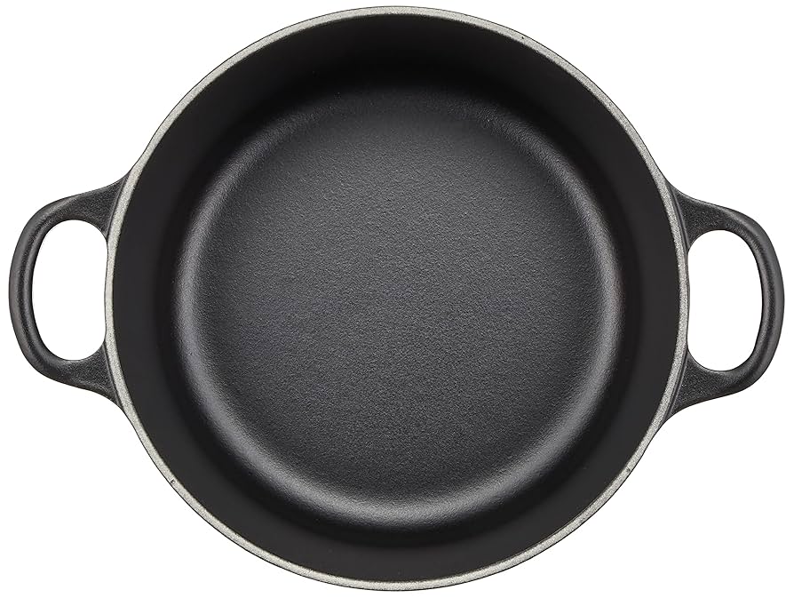 LE CREUSET 鋳鉄 両手鍋 18cm black 黒 LE CREUSET 鋳鉄 両手鍋